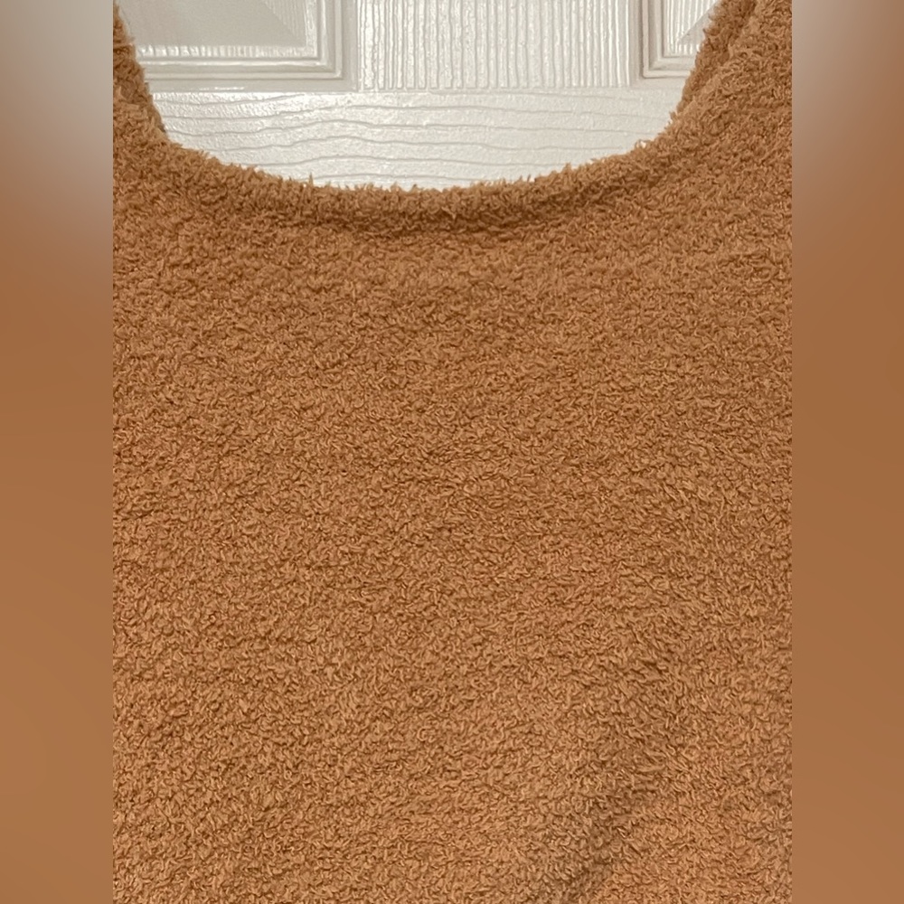 NWT: Nina Parker Brown Fluffy Cozy Bralette Brown Size 2xl P2P 15.5 flat - Picture 3 of 4